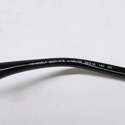 CHANEL シャネル 【美品】2224-Q-S c.126/SB パイロット シェイプ オプティカル サングラス