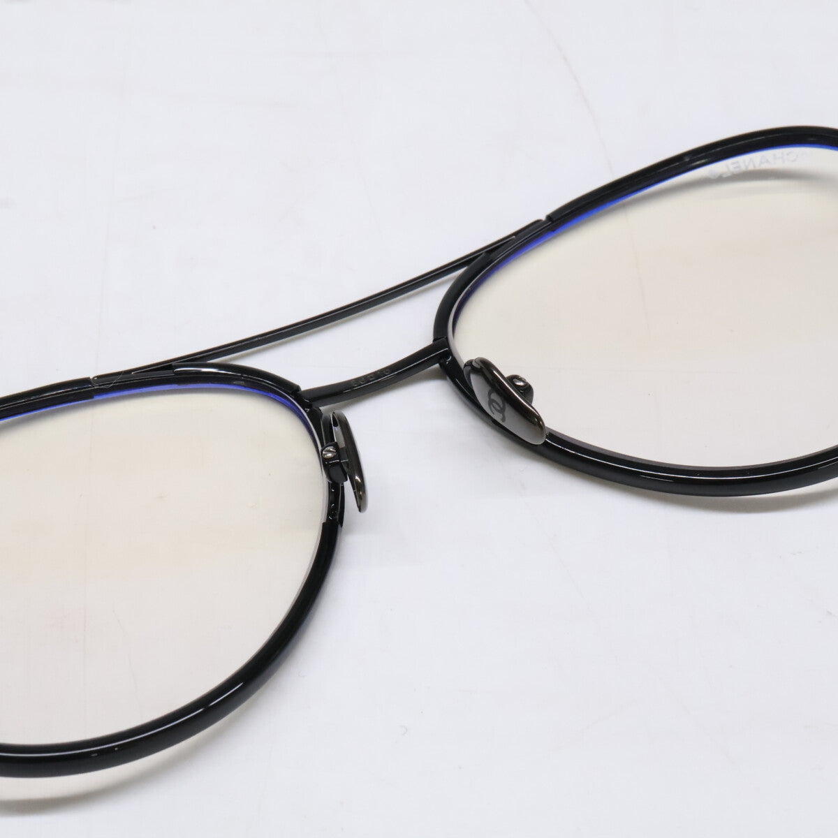 CHANEL シャネル 【美品】2224-Q-S c.126/SB パイロット シェイプ オプティカル サングラス
