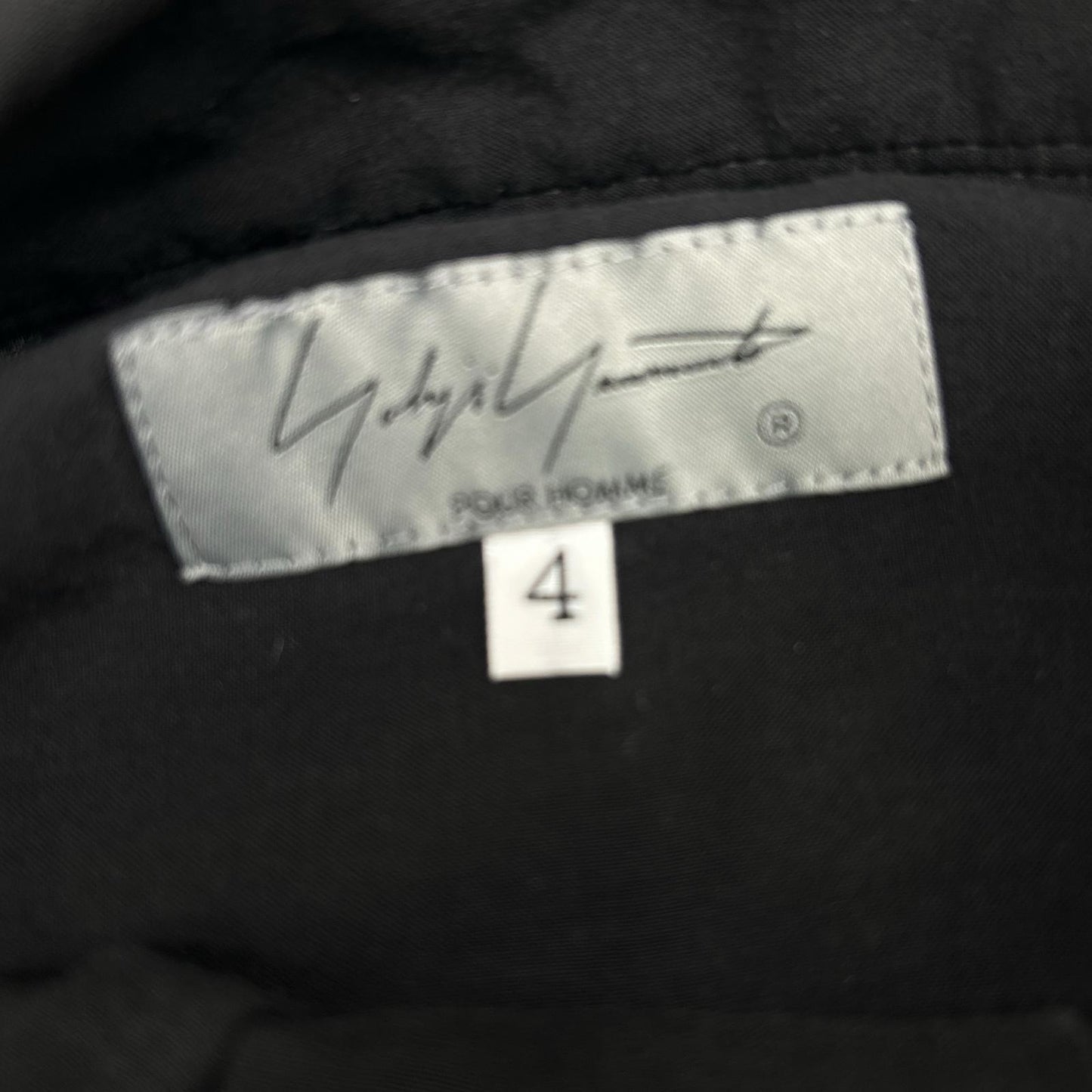 Yohji Yamamoto POUR HOMME 山本耀司男士 HP-B13-200 黑色纤维素府绸标准超大衬衫 上衣