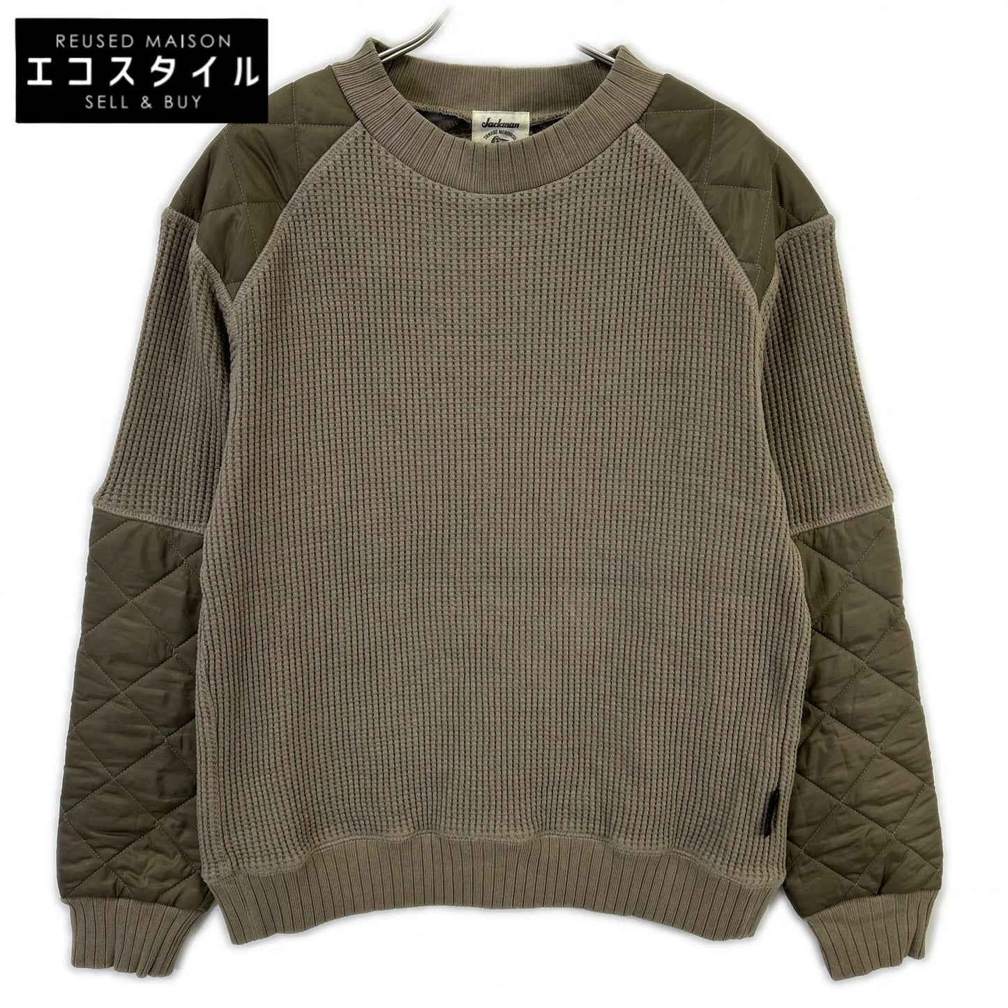 Jackman ジャックマン LV7290 カーキ ×Lavenham Waffle Armored Midneck Mens トップス