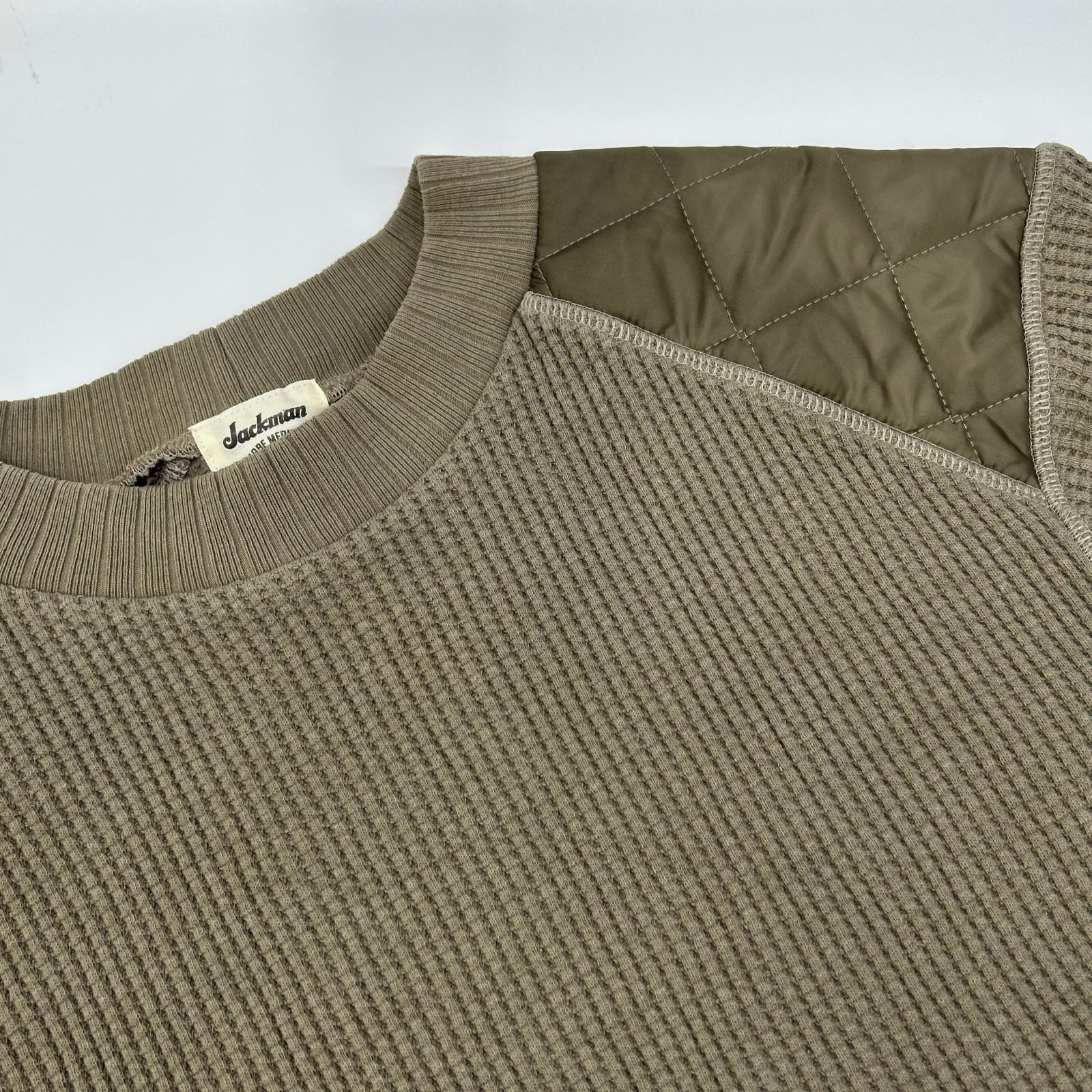 Jackman ジャックマン LV7290 カーキ ×Lavenham Waffle Armored Midneck Mens トップス
