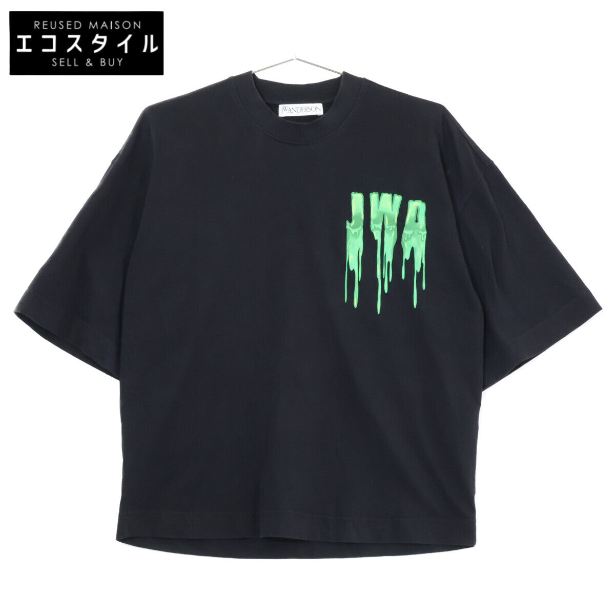 J.W.Anderson JT0097PG0944993 Black Slime Logo T-Shirt