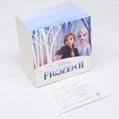 Pt1000 Pt1000 新品同様 2300枚限定 Frozen II ディズニー アナと雪の女王 エルサ オラフ Pt900 x Pt999 1/10oz メダル ペンダントトップ