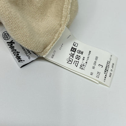 Yonetomi 米富 95-204-005 象牙色 RIGID 100%羊绒 毛衣 针织衫