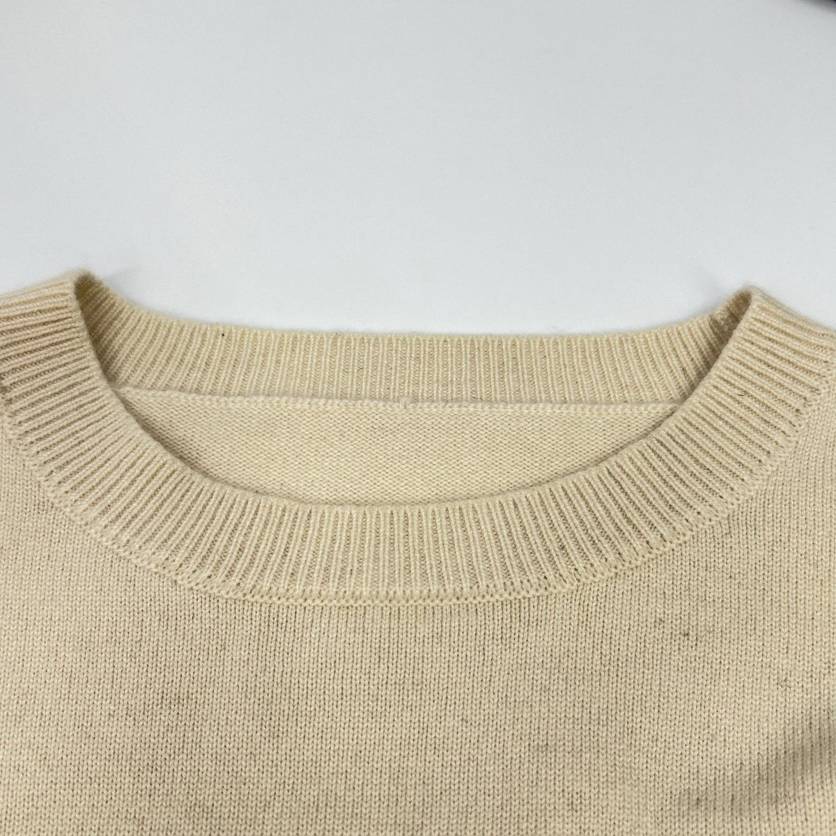 Yonetomi ヨネトミ 95-204-005 アイボリー RIGID カシミヤ100 SWEATER ニット トップス