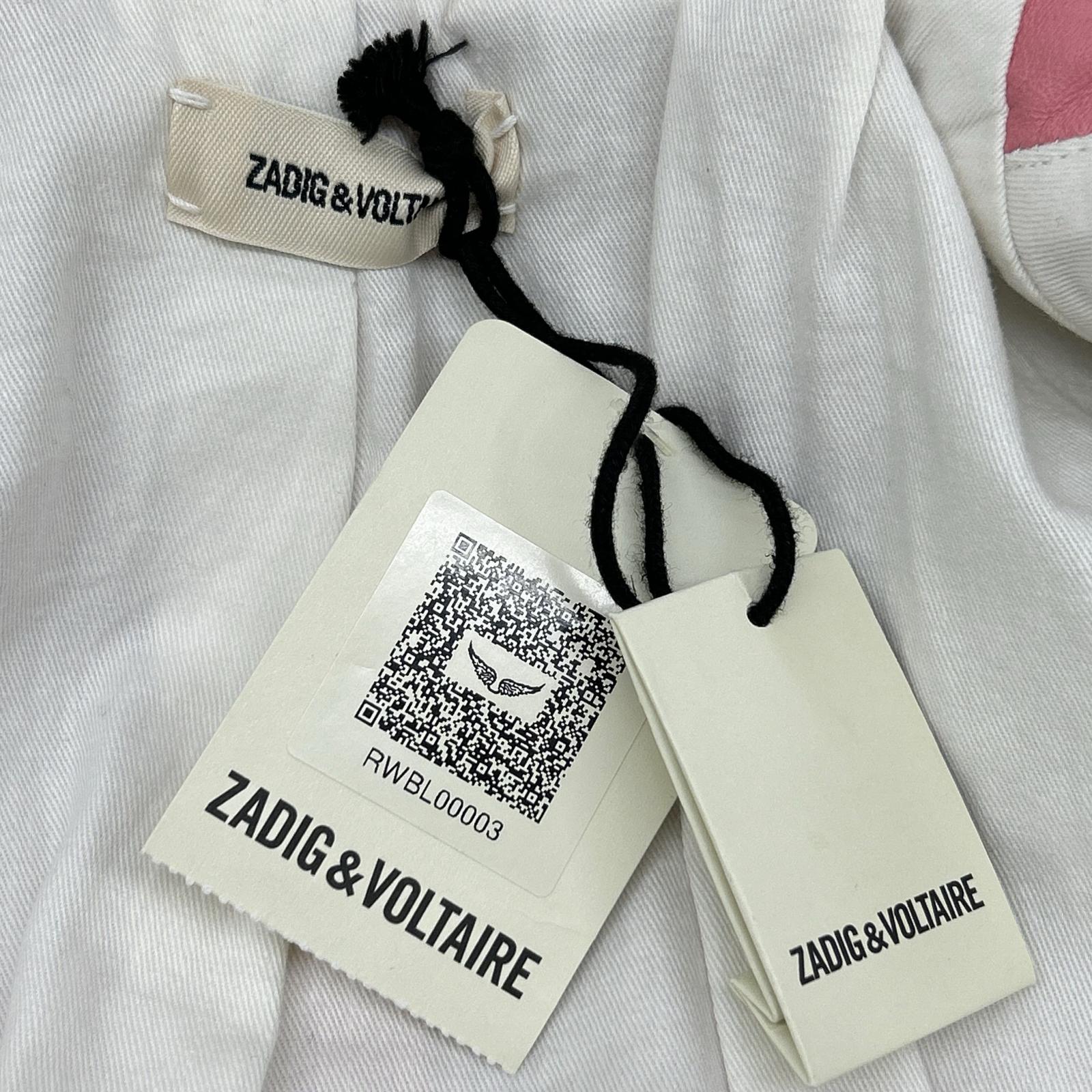 Zadig & Voltaire ザディグエヴォルテール RWBL00003 Pink Notched-Lapel Leather Jacket Jacket