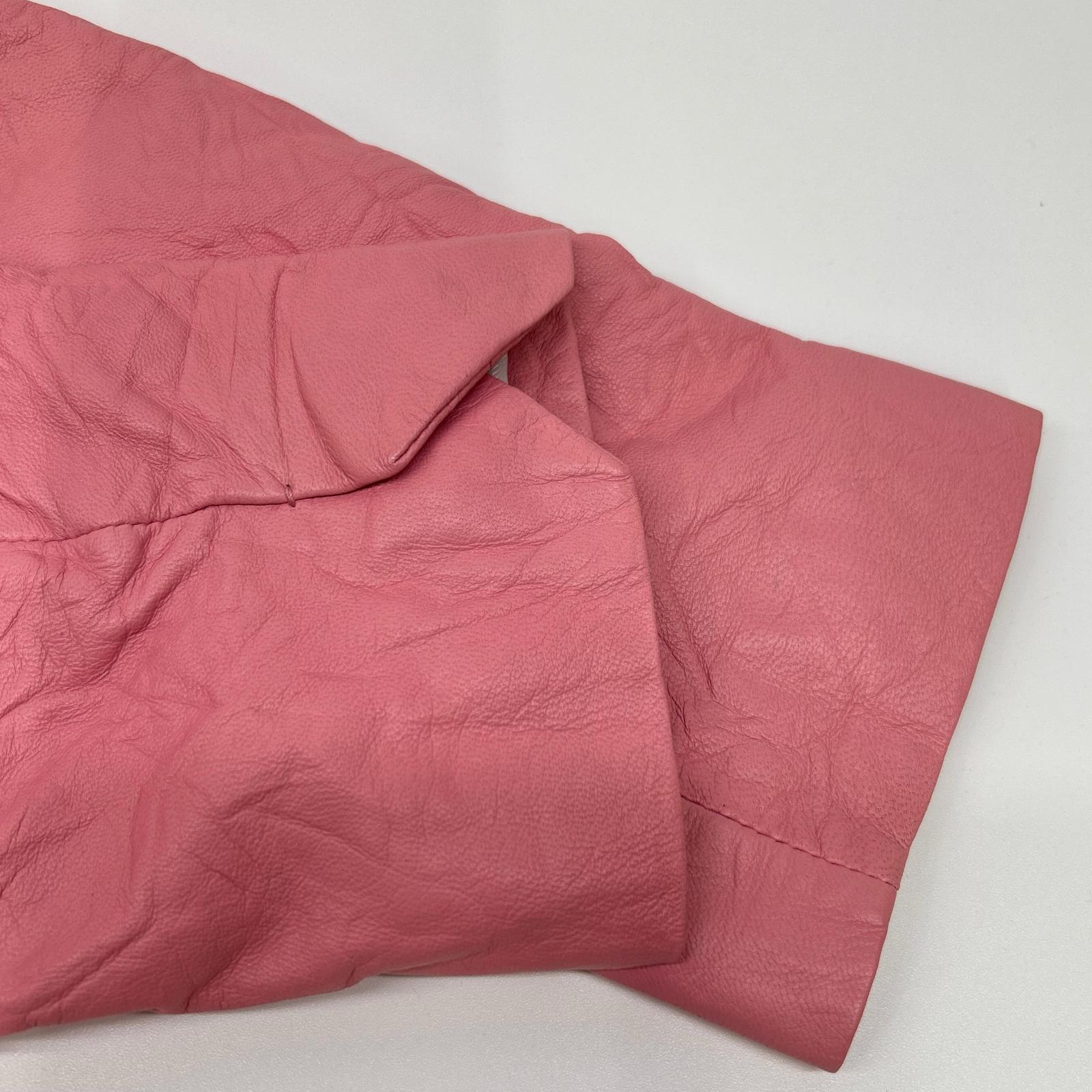 Zadig & Voltaire ザディグエヴォルテール RWBL00003 Pink Notched-Lapel Leather Jacket Jacket