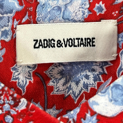 Zadig&Voltaire ザディグエヴォルテール WWDR00038 レッド スカル フラワー ワンピース ワンピース