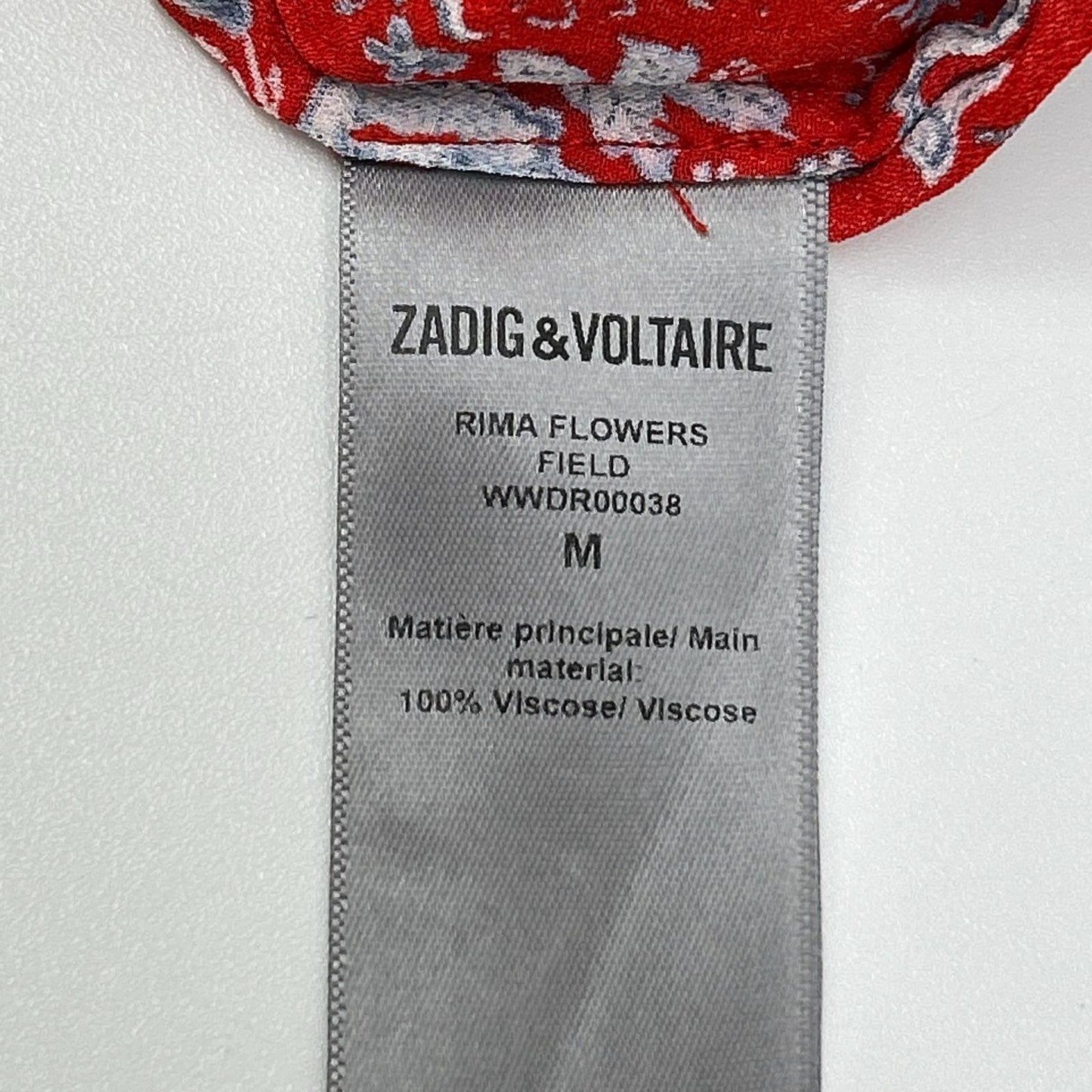 Zadig&Voltaire ザディグエヴォルテール WWDR00038 レッド スカル フラワー ワンピース ワンピース