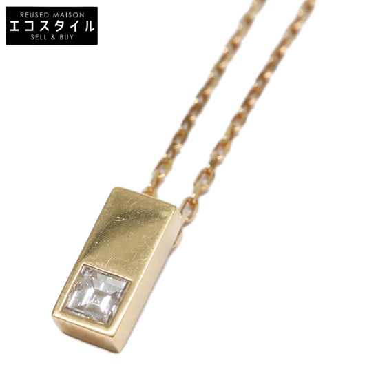 CELINE セリーヌ 46P086GYD.37YW 750YG 0.179ct ダイヤモンド ダブルスクエア ネックレス