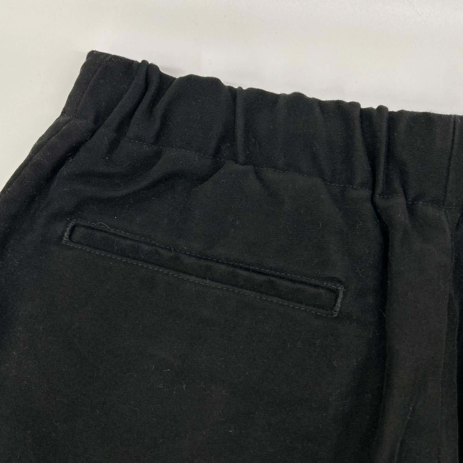 Ron Herman 3420600023 Black Cotton Wide-Leg Pants Bottoms