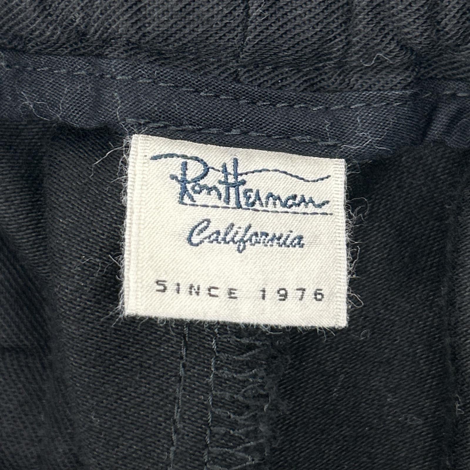 Ron Herman 3420600023 Black Cotton Wide-Leg Pants Bottoms