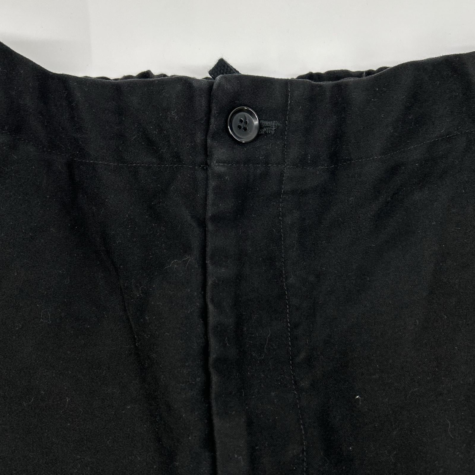 Ron Herman 3420600023 Black Cotton Wide-Leg Pants Bottoms