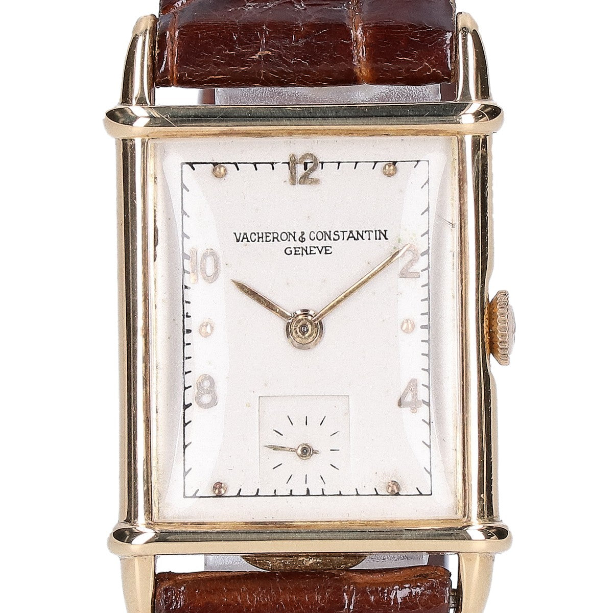 VACHERON CONSTANTIN ヴァシュロンコンスタンタン 1940年代 18K レクタンギュラー ドーム型風防 スクエアウォッチ 手巻き 腕時計