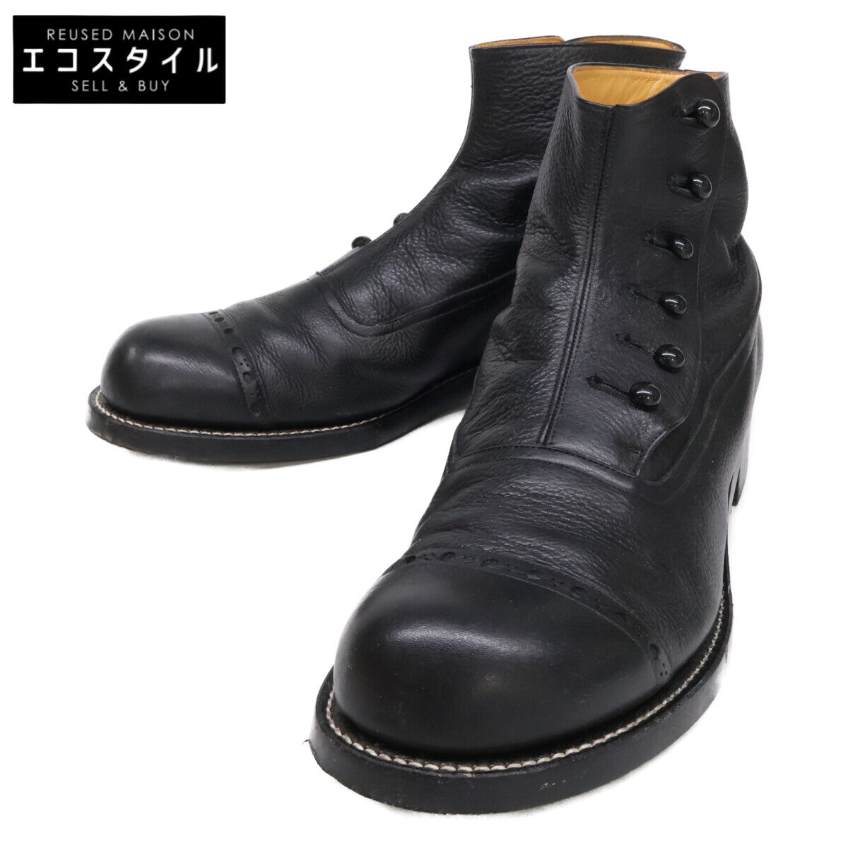 PICKER CLOTHING Picker Clothing BUTTON BOOTS leather button boots