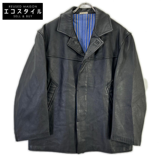 VINTAGE ヴィンテージ 108X74 80-54-912 ブラック フランス製 M.I.C CUIR社製 ストライプ レザージャケット ジャケット