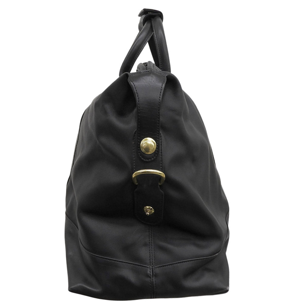 COACH コーチ オールドコーチ オールレザー 2WAY ボストンバッグ ショルダーバッグ メンズ ブラック 0502 ハンドバッグ
