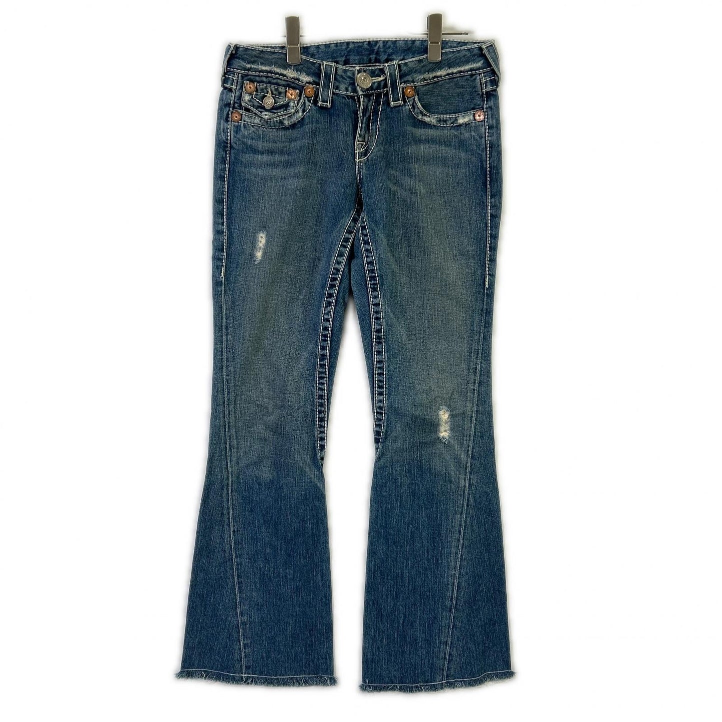 TRUE RELIGION True Religion Joy 大T恤 破洞喇叭牛仔裤 下装