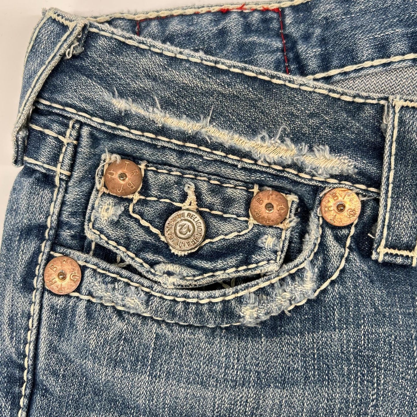 TRUE RELIGION True Religion Joy 大T恤 破洞喇叭牛仔裤 下装