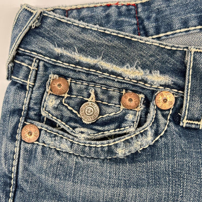 TRUE RELIGION True Religion Joy 大T恤 破洞喇叭牛仔裤 下装