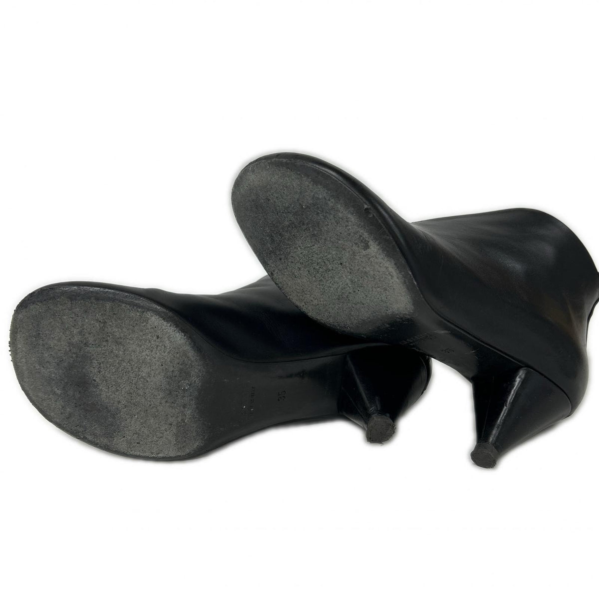 JIL SANDER JS35026A V-cut leather booties shoes