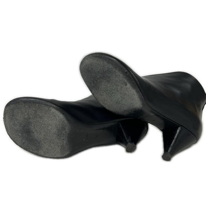 JIL SANDER JS35026A V-cut leather booties shoes