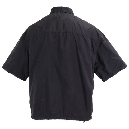PRADA プラダ 【国内正規/24年製】SC758 Re-Nylon トライアングルロゴプレート オーバーサイズ ジップアップ 半袖シャツ トップス