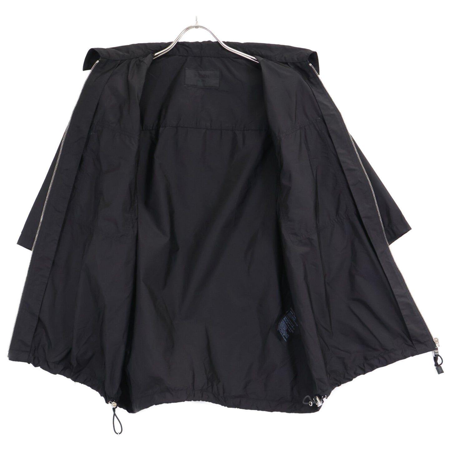 PRADA プラダ 【国内正規/24年製】SC758 Re-Nylon トライアングルロゴプレート オーバーサイズ ジップアップ 半袖シャツ トップス