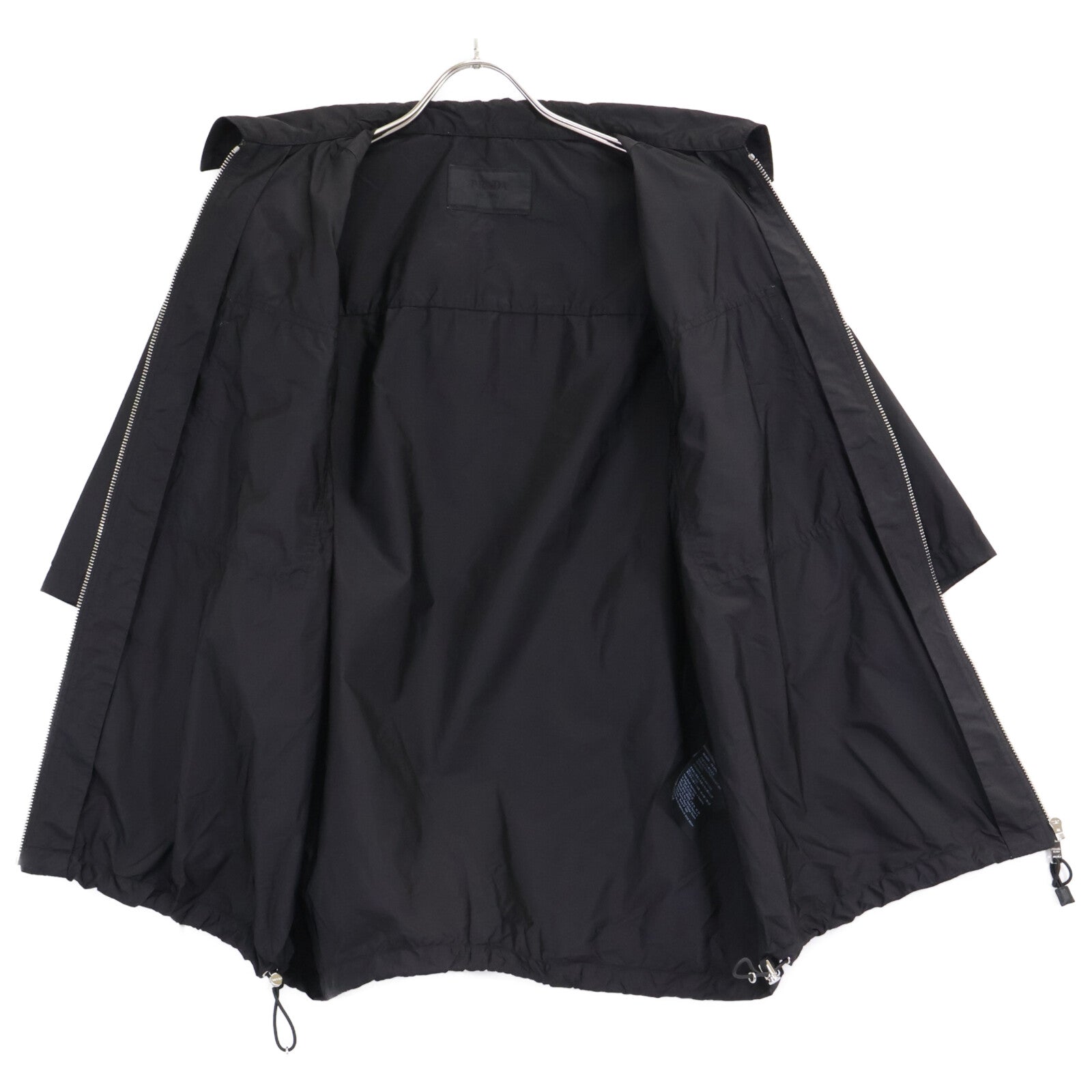 PRADA プラダ 【国内正規/24年製】SC758 Re-Nylon トライアングルロゴプレート オーバーサイズ ジップアップ 半袖シャツ トップス