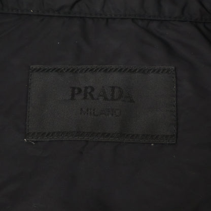 PRADA プラダ 【国内正規/24年製】SC758 Re-Nylon トライアングルロゴプレート オーバーサイズ ジップアップ 半袖シャツ トップス