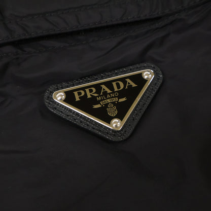 PRADA プラダ 【国内正規/24年製】SC758 Re-Nylon トライアングルロゴプレート オーバーサイズ ジップアップ 半袖シャツ トップス
