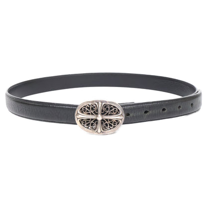Chrome hearts クロムハーツ クラシックオーバルクロスバックル ホースシューリベット レザー ベルト