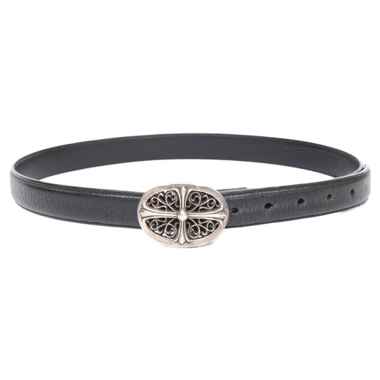 Chrome hearts クロムハーツ クラシックオーバルクロスバックル ホースシューリベット レザー ベルト