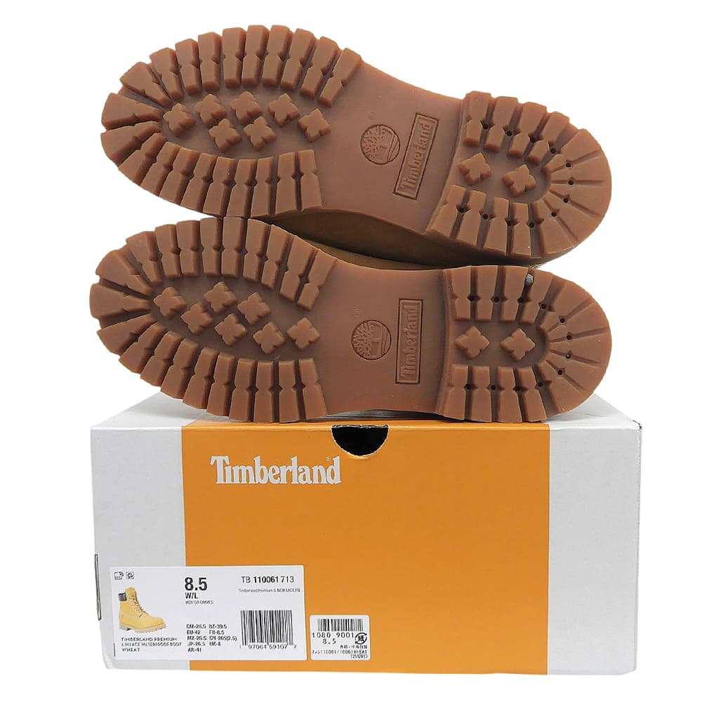 Timberland ティンバーランド 美品 イエロー 6インチ プレミアム ウォータープルーフ ブーツ シューズ メンズ ウィート 8 1/2 110061 シューズ
