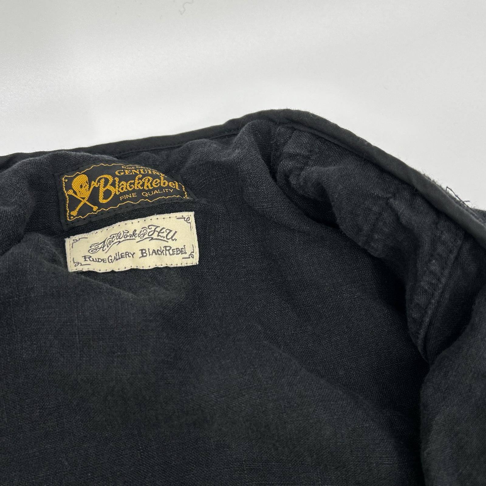 RUDE GALLERY BLACK REBEL ルードギャラリーブラックレーベル 20SS ブラック リネン スワロースーベニア ジャケット ジャケット