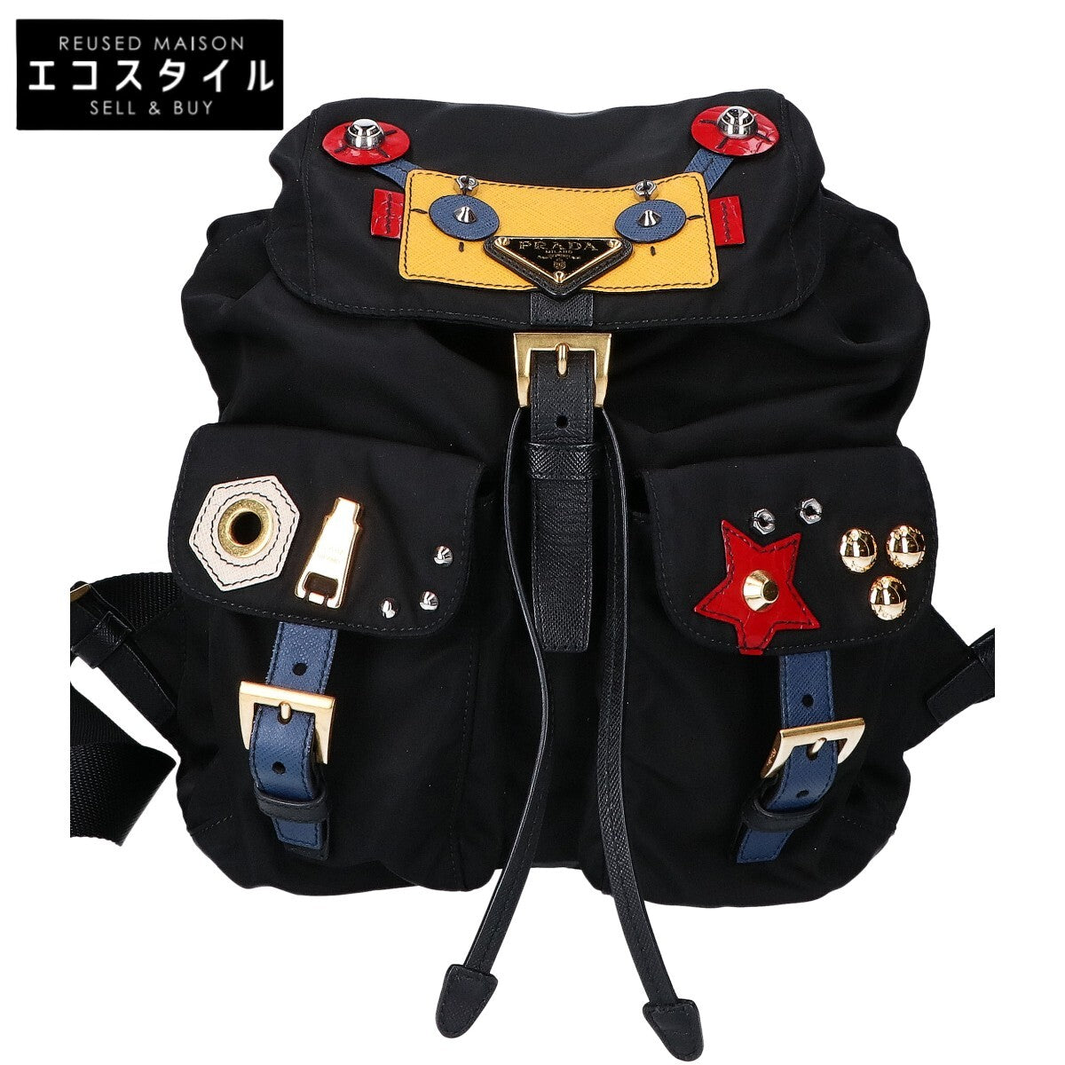 PRADA プラダ 1BZ677 テスートナイロン ロボットモチーフ リュック バックパック リュック バックパック