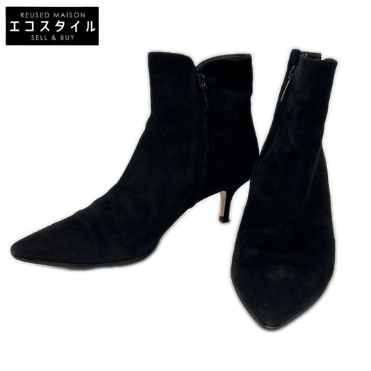 GIANVITOROSSI ジャンヴィトロッシ スエード ポインテッドトゥ サイドジップ ヒールブーツ シューズ