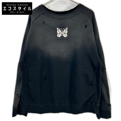 needles ニードルズ 25AW RW336 ブラック DECONSTRUCTED SWEAT SHIRT スウェットトレーナー トップス