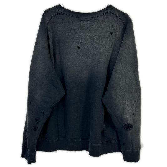 needles ニードルズ 25AW RW336 ブラック DECONSTRUCTED SWEAT SHIRT スウェットトレーナー トップス