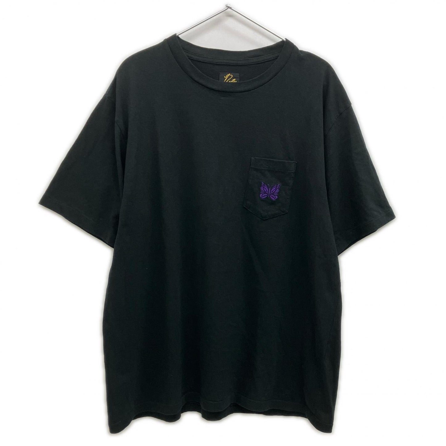 needles ニードルズ SX444 ブラック コットン ショートスリーブ ポケットTシャツ トップス
