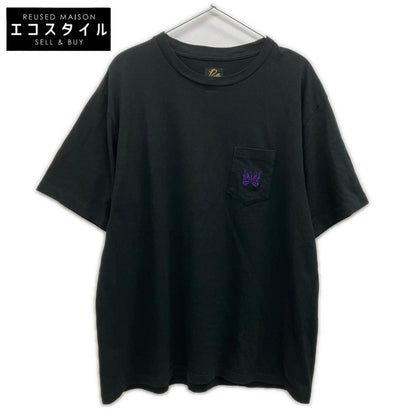needles ニードルズ SX444 ブラック コットン ショートスリーブ ポケットTシャツ トップス