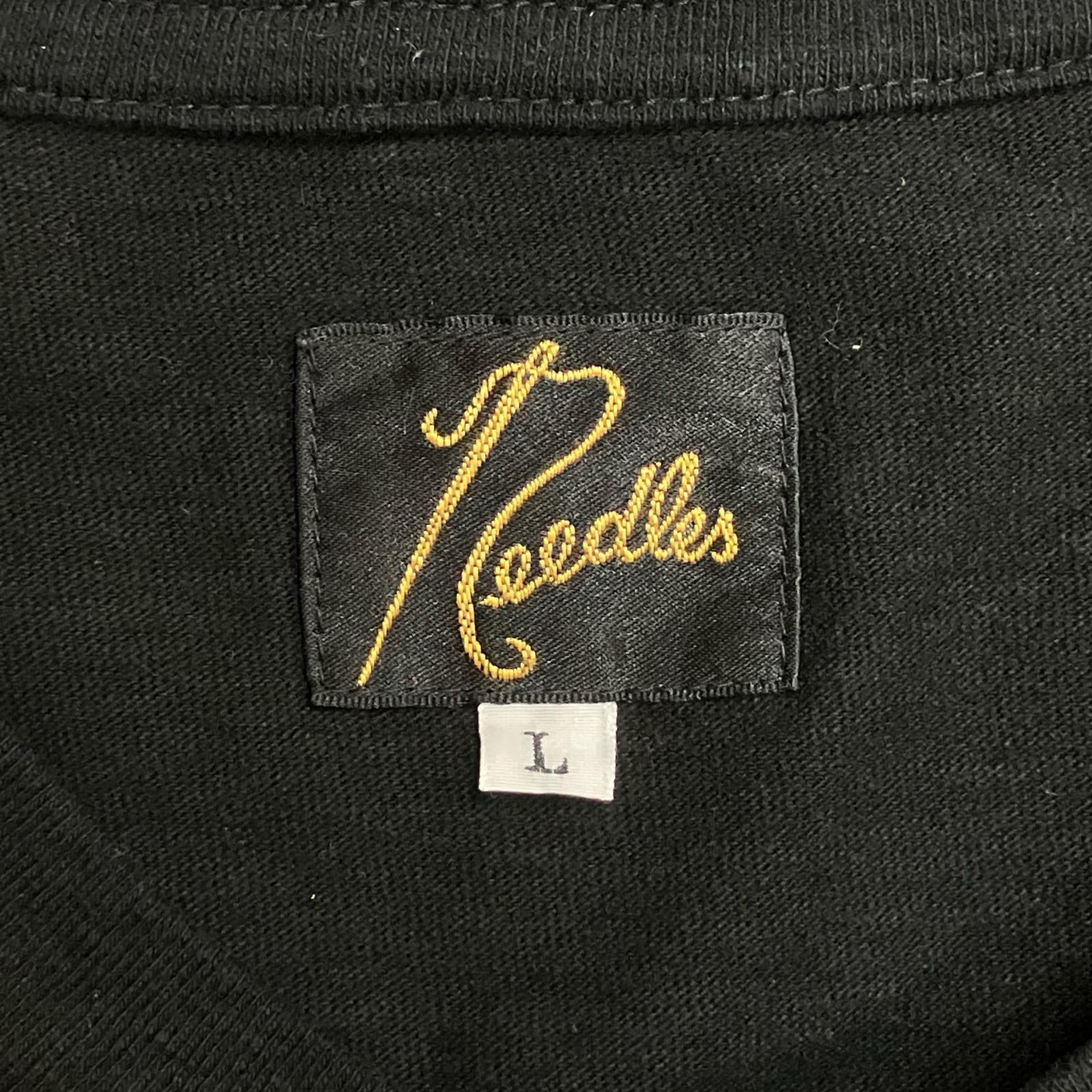 needles ニードルズ SX444 ブラック コットン ショートスリーブ ポケットTシャツ トップス