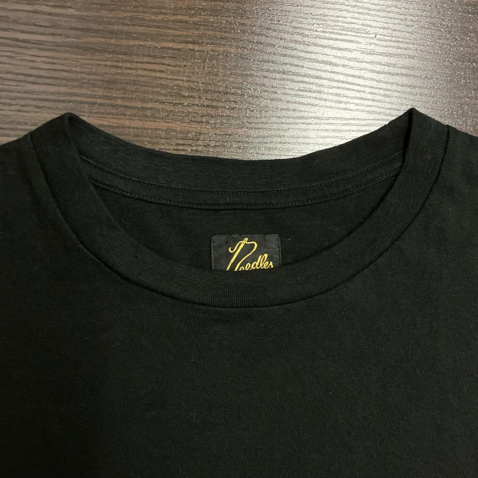 needles ニードルズ SX444 ブラック コットン ショートスリーブ ポケットTシャツ トップス