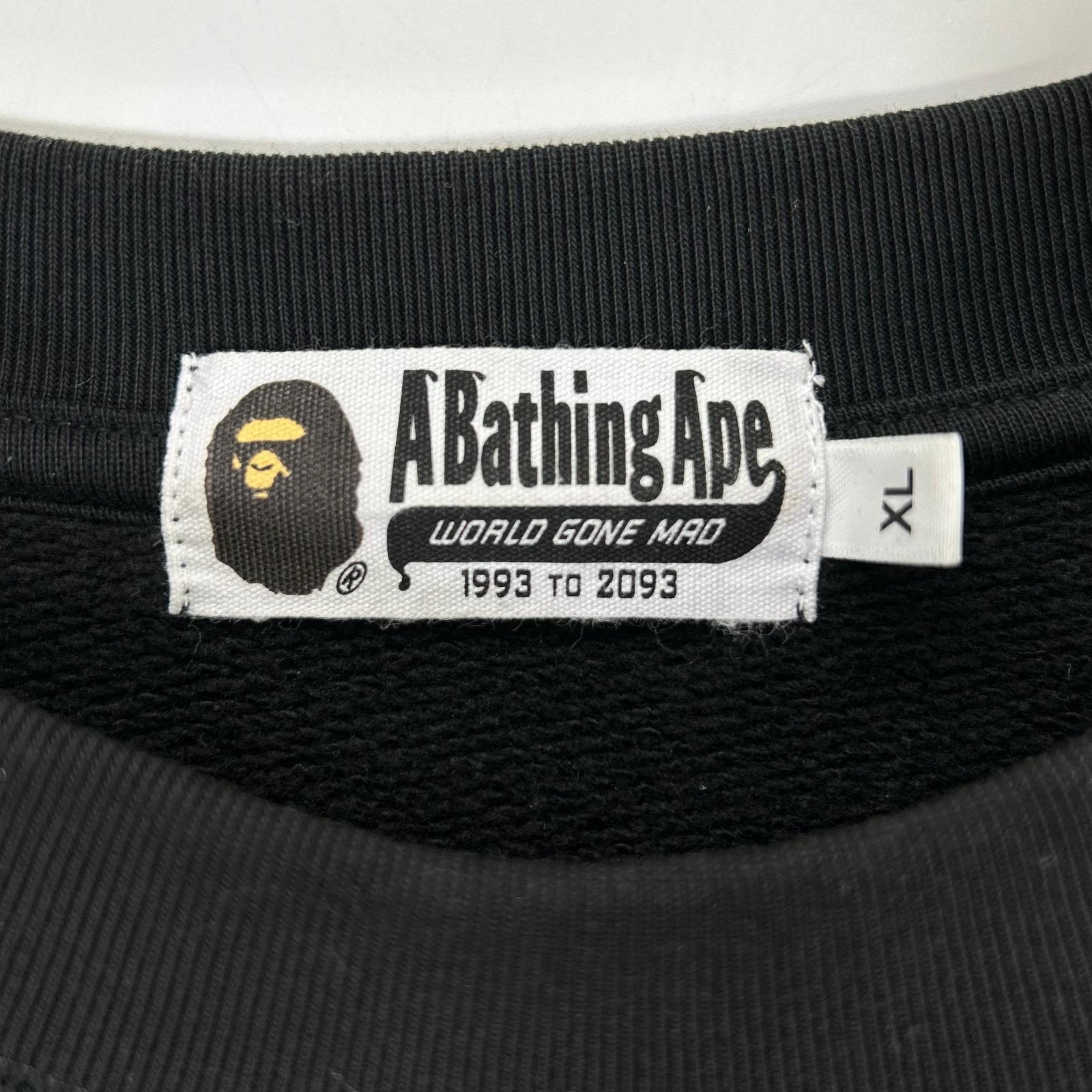A BATHING APE アベイシングエイプ 001SWK801303M ブラック ローズ スウェットシャツ トップス
