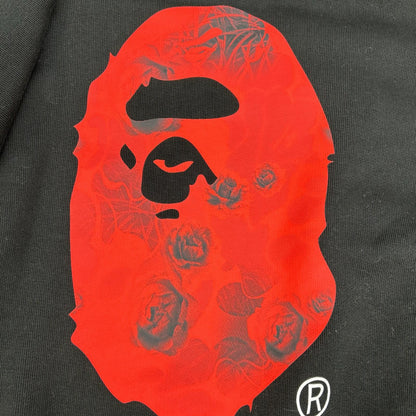 A BATHING APE アベイシングエイプ 001SWK801303M ブラック ローズ スウェットシャツ トップス