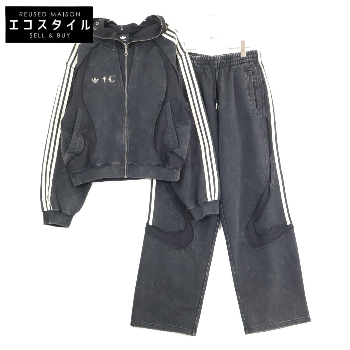  アディダス ｘTHUG CLUB【美品/25年製】KC2209/KC2216 TEAMGEIST HOODED ZIP UP SWEAT PANTS スウェット セットアップ L adidas アディダス xTHUG CLUB【美品/25年製】KC2209/KC2216