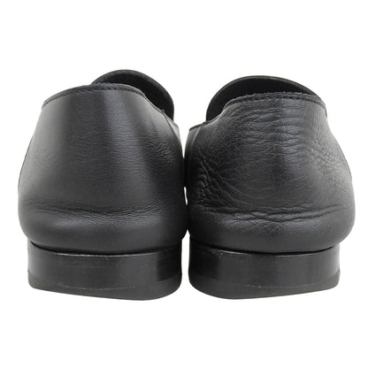 HERMES Hermès Eclipse moccasin leather loafers shoes men's black 41A shoes