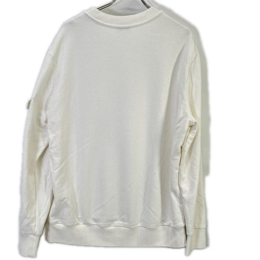 MONCLER モンクレール 24年 ホワイト FELPA ロゴ スウェットシャツ トップス