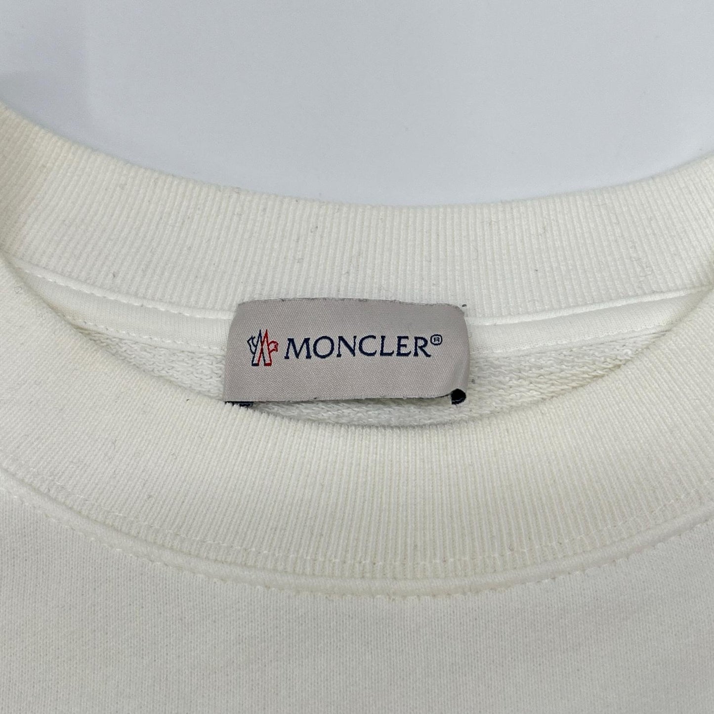 MONCLER モンクレール 24年 ホワイト FELPA ロゴ スウェットシャツ トップス