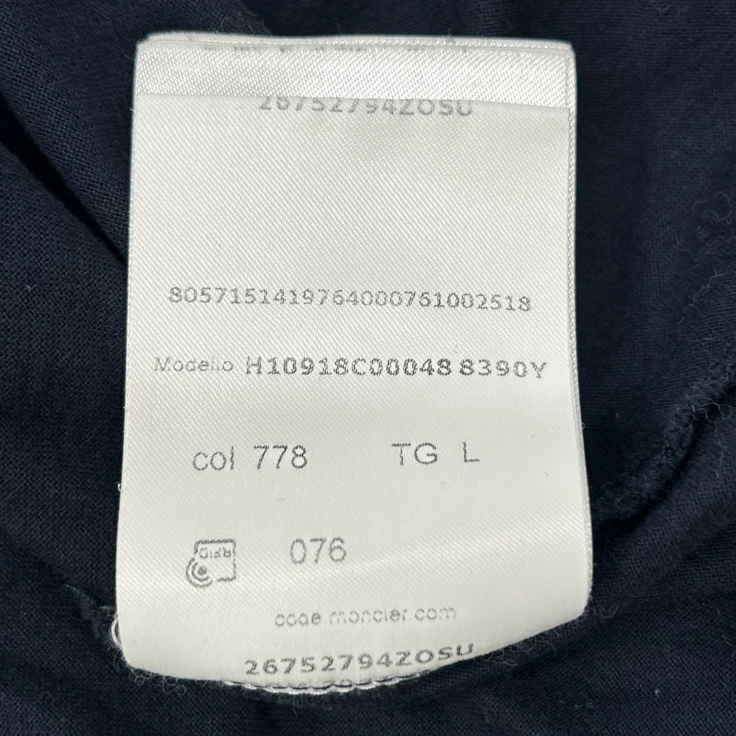 MONCLER モンクレール 21年製 ネイビー S/S Tシャツ トップス